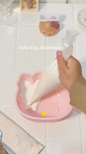 Marshmallow de hello kitty 😲😲😋 #kitty #fan #videoviral #marshmallow #postres | Kittylover's