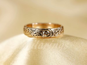 107987/102119 14k Gold Filled Pattern Ring, Gift Ring, Silver 5.1mm Width - Etsy