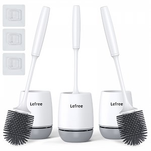 SAIDESI Toilet Bowl Brush Caddy Holder Bathroom Sets 3 Pack