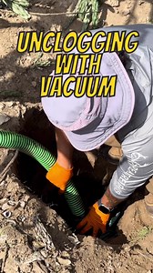 Unclogging a sewer line with vacuum #poorpumpersociety #septictank #reels | Poor Pumper Society