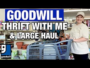 GOODWILL THRIFT WITH ME & HUGE HAUL • THRIFTING DECOR FOR MY PATIO • Relaxing thrift store shopping!