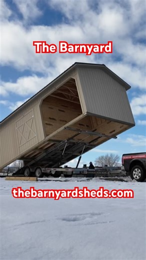 The big delivery.🔥🔥#barnyard #sheds #delivery #construction #cool