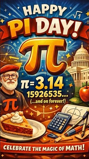 The Story of π in a minute | Why We Celebrate Pi Day (March 14) | Maths Atlas