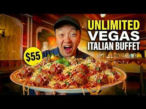 ALL YOU CAN EAT Italian Brunch Buffet in Las Vegas | Most WORTH IT Buffet in Vegas?!