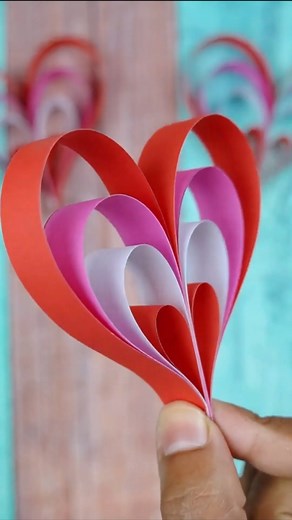 297K views · 2K reactions | Beautiful Paper Heart Craft | DIY Handmade Decoration ✂️ | Creative Art & Craft Ideas | Facebook