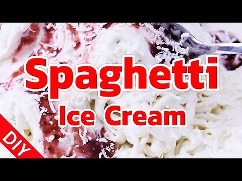 Spaghetti Ice Cream - make ice cream that looks like real pasta / DIY Tutorial and Recipe