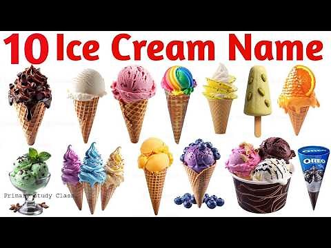 🍦 10 Different Ice Cream Names | 20 Colorful & Tasty Ice Cream Flavors | Ice Cream Names for Kids
