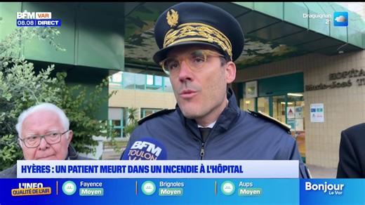 Un homme de 76 ans est décédé aux urgences de Hyères cette nuit après un incendie de son box. Les urgences sont fermées et le plan blanc a été déclenché. | BFM Toulon Var