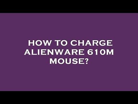 How to charge alienware 610m mouse?
