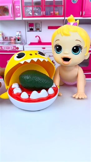 ASMR Unboxing Minnie Mouse & Funny Shark Avocado Toy | Satisfying ASMR Kitchen Set #shorts