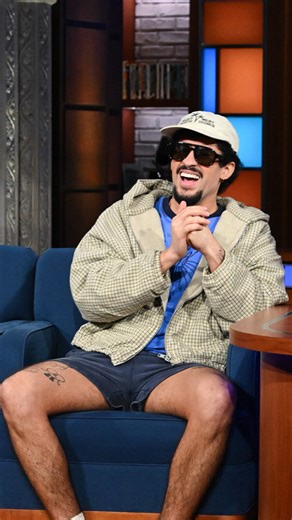 1.9M views · 76K reactions | For Bad Bunny, a perfect day in Puerto Rico always has a happy ending. #Colbert #BadBunny #HispanicHeritageMonth | The Late Show with Stephen Colbert | Facebook