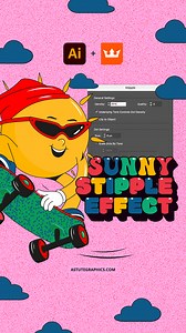 🧑‍🏫 How to use the Stipplism Plugin! 🧑‍🏫 You can apply a live stipple effect to vectors, text, and gradients. Here's how we created this stipple skateboard: 😎 Set color to sample object 😎 Clicked preview to see the artwork transform 😎 Adjusted the density and the quality of the stipple effect 😎 Adjusted the size of the stipple dots 😎 And clicked clip to object to keep the stipple within the shape You have full quality control and can adjust uniformity, color, density, size, and roundnes