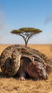 Python Tries to Swallow a Baby Hippo😱 #WildlifeVideo #PythonVsHippo #SavannaLife #AnimalEncounter #WildlifeDocumentary #NatureShock #CrazyWildlife #AfricanSavanna #ViralAnimals #NatureUnreal | happy hour