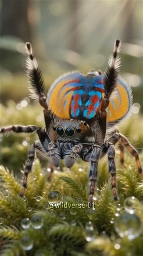 Close Look Of Peacock Spider 🕷️