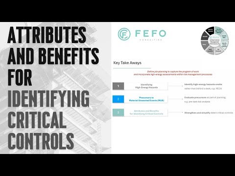 Attributes and Benefits for Identifying Critical Controls