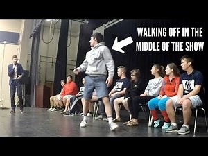 When a Volunteer Gets Up to LEAVE in the Middle of a Hypnosis Show | High School Stage Hypnosis