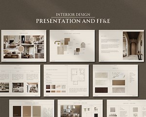 Interior Design Presentation Template and FF&E Schedule Bundle | Interior Design Template Bundle | Finishes Schedule | Moodboard Template - Etsy