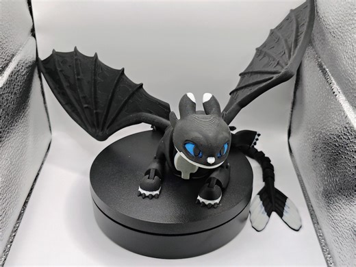 Large Night Light Fury (dart) | Flexible Dragon | Gift for Kids | How to Train Your Dragon | Dart - Etsy