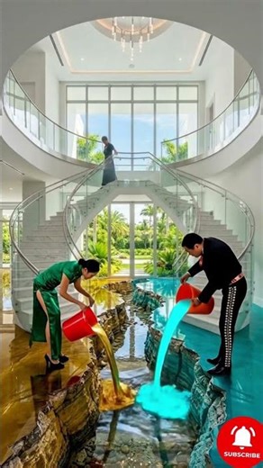 😱 INSANE Gold Treasure River x Mermaid Lagoon Epoxy Floor Transformation! 🔥#shorts