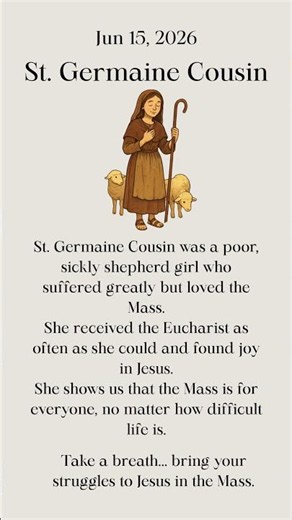 Saint of the Day - St. Germaine Cousin