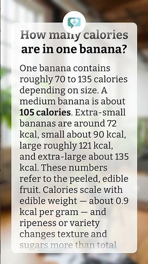 How many calories are in one banana?