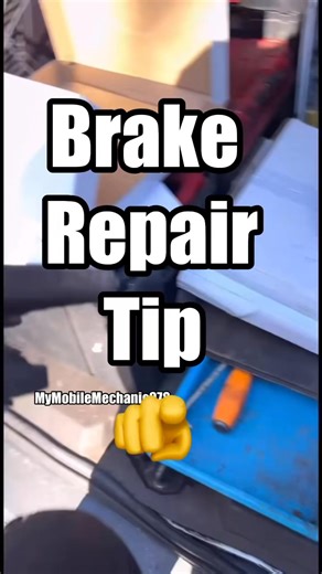 161K views · 943 reactions | Brake repair tip you need to know #BrakeRepair #MechanicTips #CarRepair #DIYMechanic #AutoTech #BrakeJob #GarageLife #WrenchLife #CarMaintenance #MechanicLife | My Mobile Mechanic / Auto Repair & Brake Replacement. | Facebook