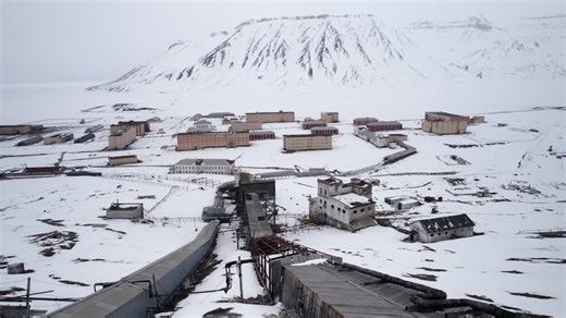 The abandoned Soviet mining outpost of Pyramiden, in Svalbard, Norway.