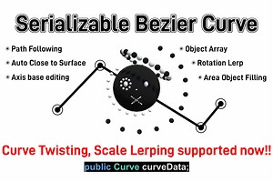 Serializable Bezier Curve Editor [Property Drawer ⇒ SceneView] | ユーティリティ ツール | Unity Asset Store