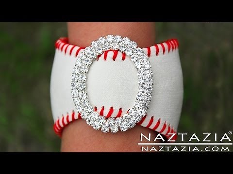 HOW to MAKE a BASEBALL CUFF BRACELET from a REAL BASEBALL - Sports DIY Tutorial by Naztazia