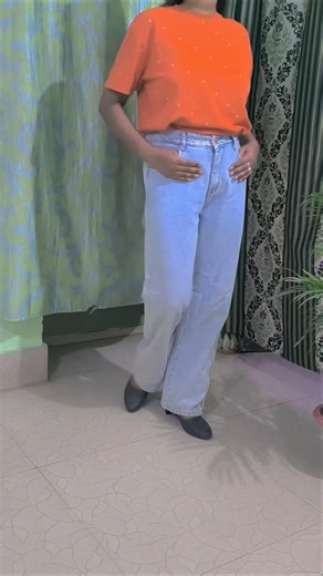 ​"Denim & Orange combo 👖+ 🟠 | Must try fashion hack!"