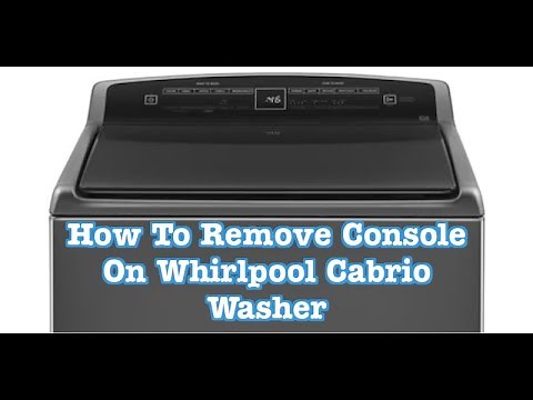 How to Remove the Console on a Whirlpool Cabrio Washer | Appliance Codes