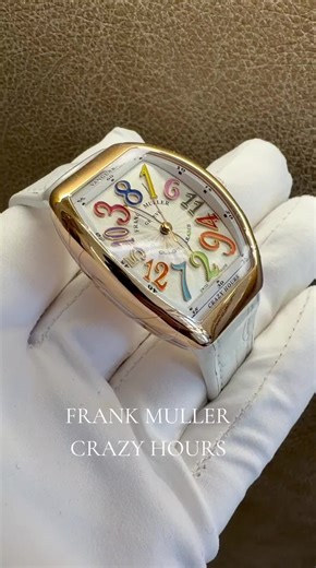 FRANK MULLER CRAZY HOURS ABF factory Movimento 2824 Automatico Cassa in Acciaio Inossidabile 904L Bracciale in Pelle Bianca, Vetro Zaffiro Antigraffio è Antiriflesso, Impermeabile #FRANKMULLER #CARTIER #rolex #audemarspiguet #orologio
