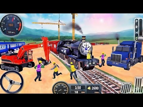 Train Station Road Construction 🚧 | Railroad Builder Simulator Android Gameplay