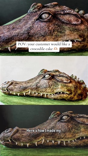 Making a Crocodile Head Cake - Unique Cake Decorating