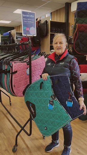 6.9K views · 70 reactions | Terrific Thursday  To celebrate the new lower price on the Shires Luxe gloss saddle pads €35, we have a great giveaway. We want you to enter now on our Instagram page, follow the link below now ✨ https://www.instagram.com/reel/CxvPVaJoL_V/?igshid=MzRlODBiNWFlZA== | TRI Equestrian | Facebook