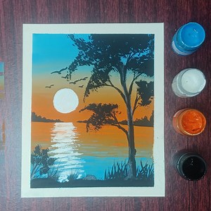 27 reactions | How to Painting Moonlight. Fullmoon painting full, moon acrylic painting from dots for beginners, full moon light painting, full moon acrylic painting tutorial, easy full moon painting, full moon canvas painting, acrylic landscape painting full moon, full moon watercolor painting, full moon painting step by step, how to paint night sky with moon, how to do moon painting, how to paint moon phases | SmirchS | Facebook