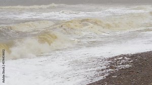Heavy surf on the west coast of Namibia (the Skeleton Coast)