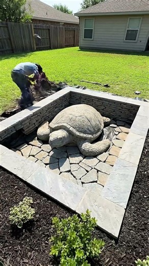 Building a GIANT Stone Turtle Pond in Our Backyard! 🐢