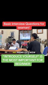 Basic interview questions for Seafarer. Useful Interview Video Link: https://www.tiktok.com/@seafarerinterviewskill?_t=ZS-8vA7RV9wP28&_r=1 | Marine English Knowledge