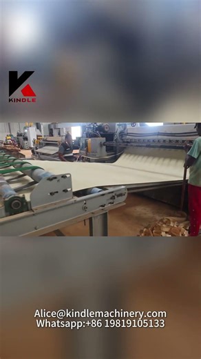 Automatic Wood Veneer Peeling Machine | Smooth Rotary Peeling for Plywood Production#veneermachine