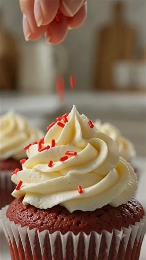 Mini Red Velvet Magic in Every Bite! 🧁#RedVelvet#RedVelvetCupcakes #Cupcakes #Dessert #Baking #Cake