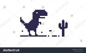 No Internet Connection Pixel Dinosaur Offline Stock Vector (Royalty Free) 2242093427 | Shutterstock