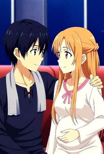 Sword Art Online Character Asuna Got Pregnant and Kiss Kirito For A Miracle