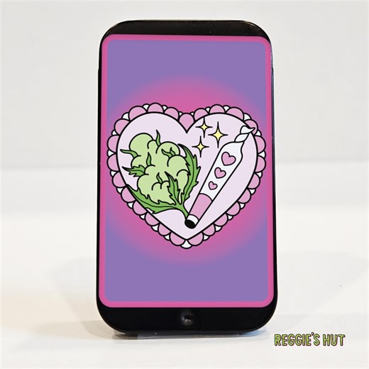 Pink Stoner Heart Pill Box: Mini Case for Pills, Pouches, Mints, Gum - Etsy