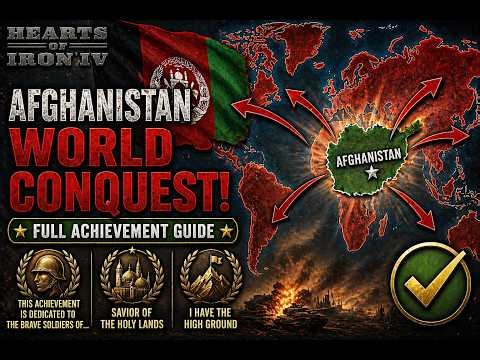 Historical Afghanistan Conquest! | All Achievements in One Run | Hearts Of Iron IV