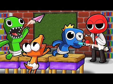 Baby RAINBOW FRIENDS School! (Minecraft)
