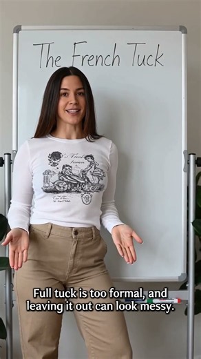 This fashion trick instantly elongates your legs? Try the French Tuck