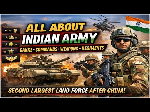 ALL ABOUT INDIAN ARMY 🇮🇳 | Ranks, Structure, Commands, Weapons & Regiments | Complete Guide