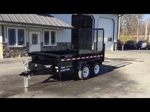 Sure Trac 5x10' Dump Utility Trailer w/ Landscape Gate 7000# GVW ST6210D-B-070GATE