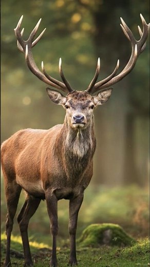 ANTLERS UP! WATCH THIS RED DEER IN ITS NATURAL HABITAT! #Shorts